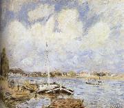 Alfred Sisley, The boat on the sea